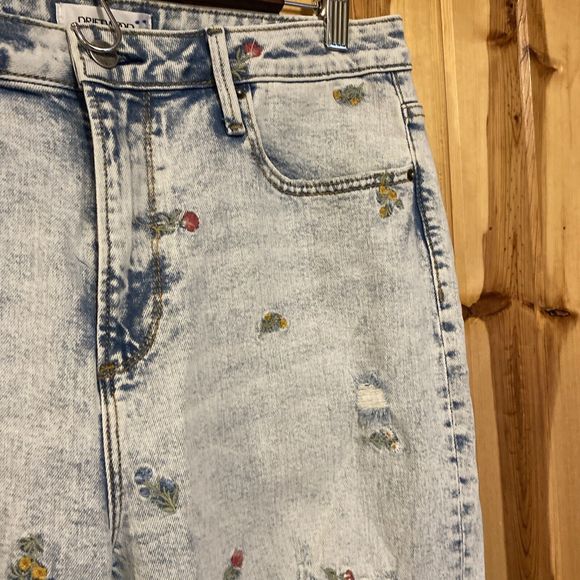 DRIFTWOOD High Rise Jeans with Floral Embroidery - Picture 2 of 14